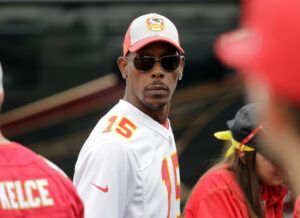 Pat Mahomes, father of Kansas City Chiefs quarterback Patrick Mahomes, arrives to Mile High Stadium prior to an NFL football game against the Denver Broncos, Monday, Oct. 1, 2018, in Denver. (AP Photo/Jack Dempsey)