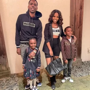 Photo of Adolph with his Baby Mama and kids. Credit Instagram iammiajaye