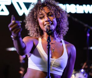 DaniLeigh performing live at the Ones To Watch "All Eyes On..." showcase at Live Nation in Beverly Hills, Los Angeles, California, on Wednesday, July 11, 2018.