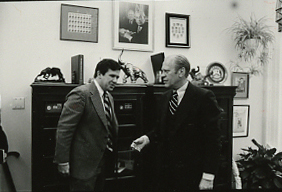 Carlson with President Gerald Ford on June 4, 1976