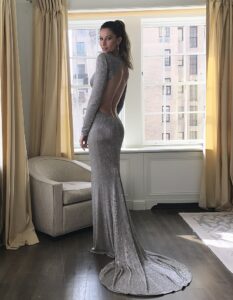 Bündchen getting ready for the Met Gala, 2017