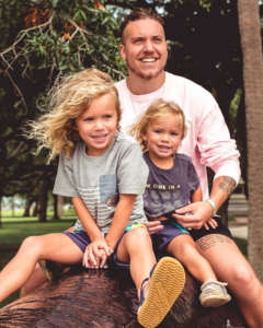 Photo of Brandon with his children