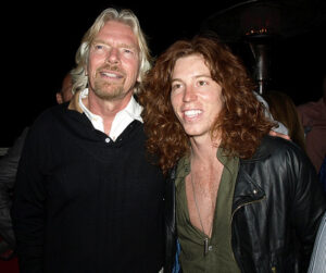 Richard Branson and Shaun White at the Virgin America OC Launch.
