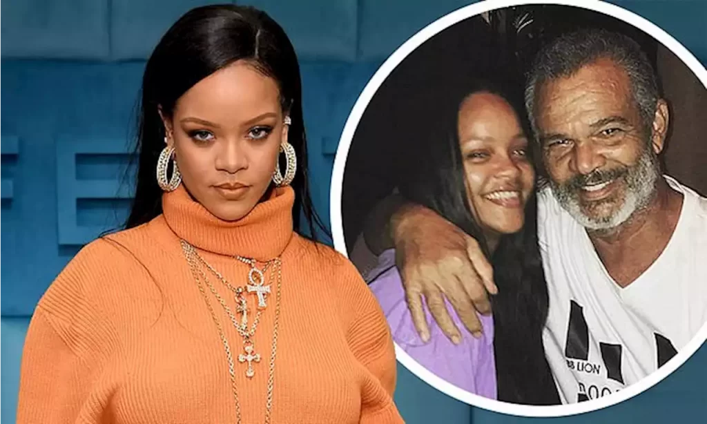 Rihanna with her father