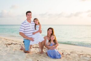 Photo of Jesse Watters with his first wife and their twin daughters
