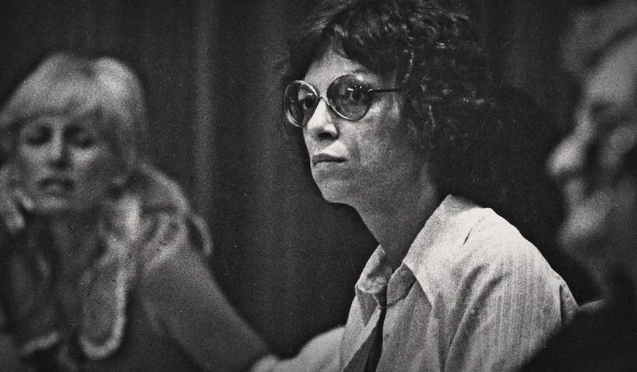 Photo of Carole Ann Boone, Ted Bundy’s wife, at his trial in 1980.