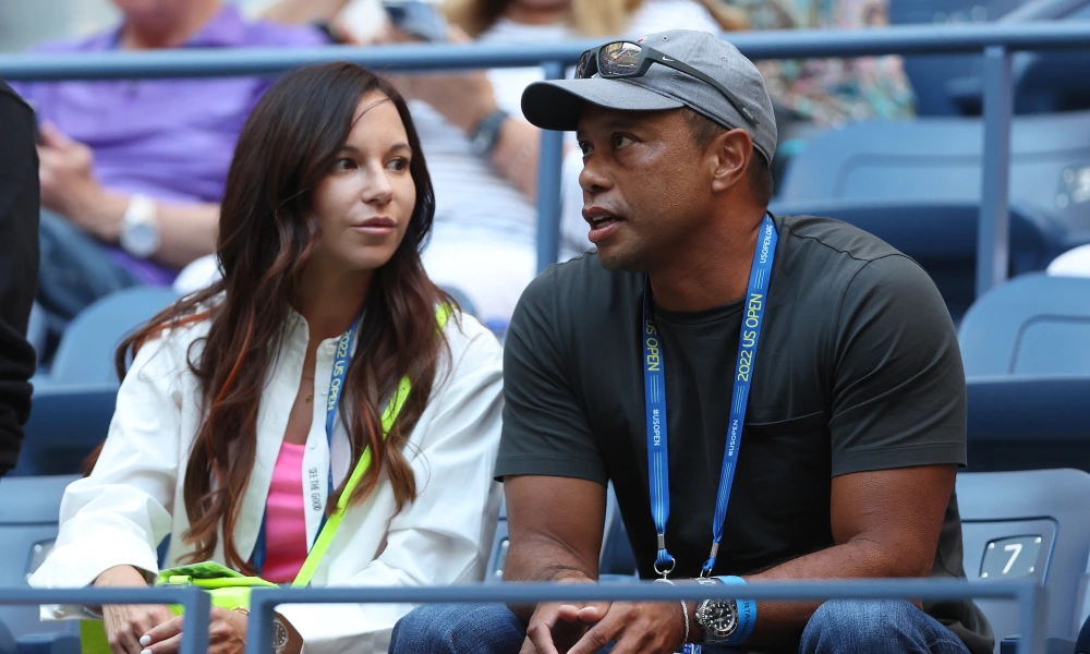 Photo of Erica Herman in 2019 supporting Tiger Woods
